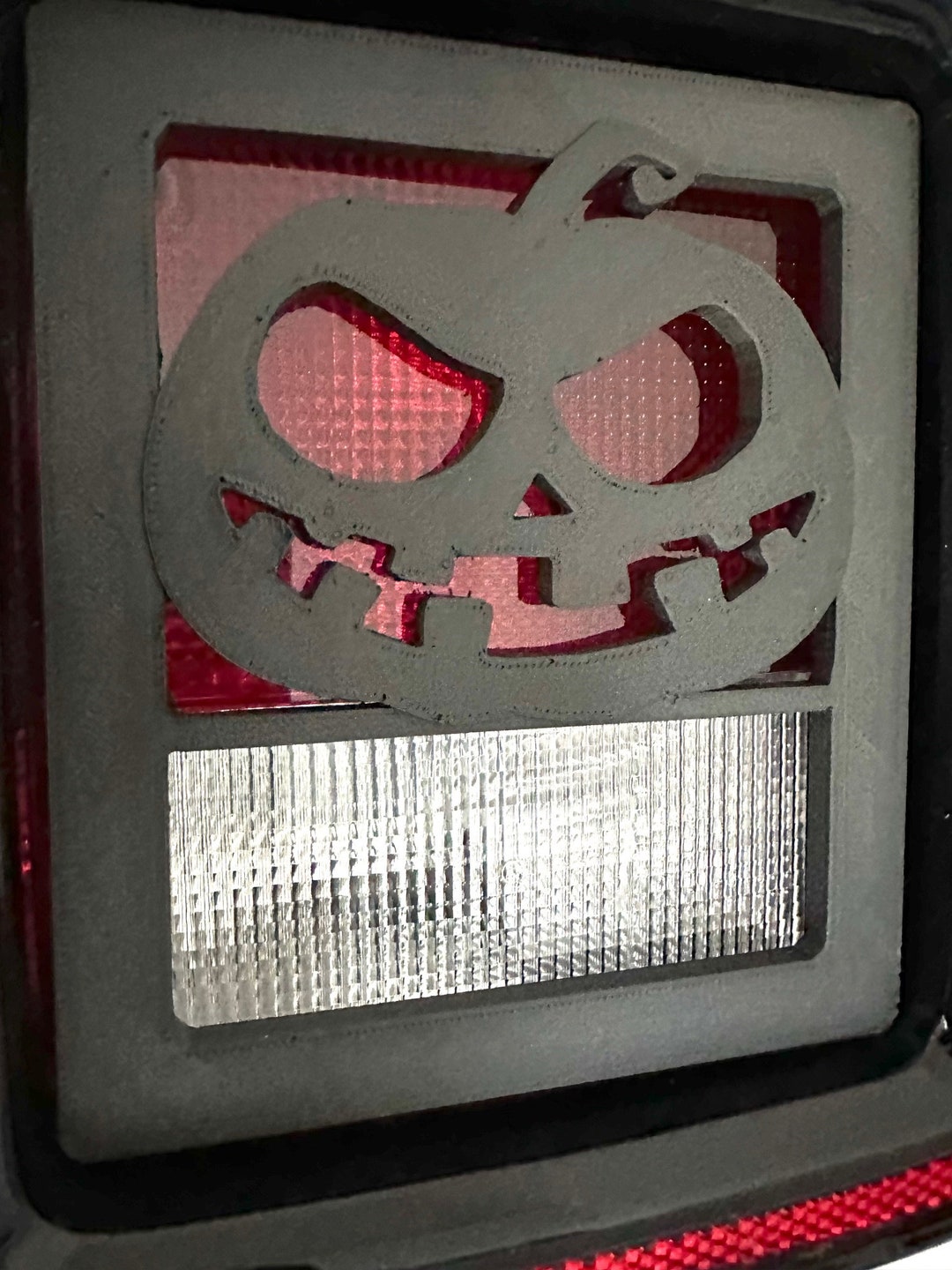 Jackolantern Pumpkin in 3D Black for Jeep Wrangler JK/JKU/JL Rear Tail