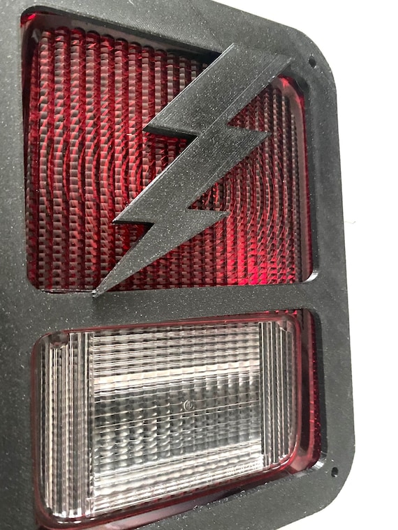 Lightning Bolt in 3D Black for Jeep Wrangler JK/JKU Rear - Etsy Canada