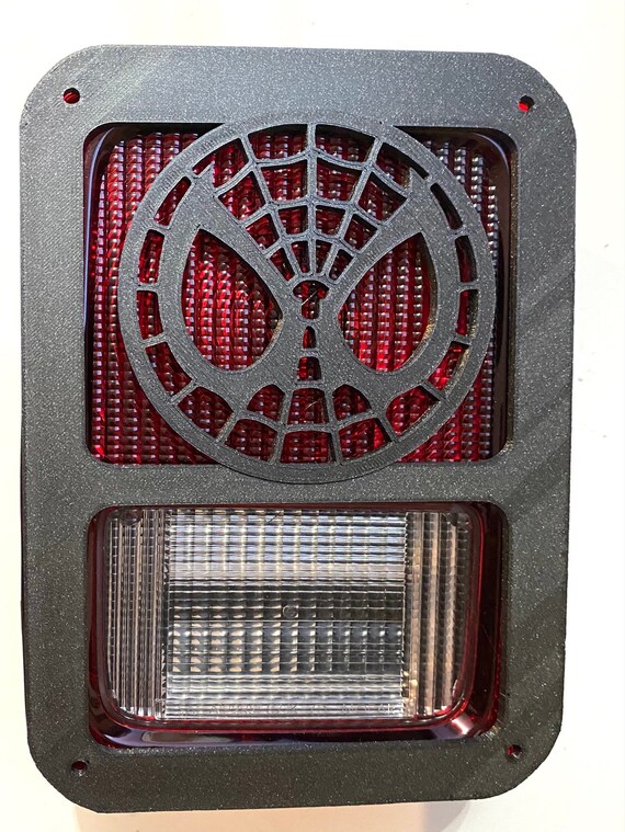 MAN WITH A MISSION　WOLF-TEC LIGHT JK Spider Face in 3D - Black for Jeep Wrangler JK/JKU Rear Tail