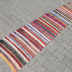 Kilim Runner, 1.9 x 9.5 ft Rug, Turkish Runner Rug, Handmade Cotton Rug, Floor Rug, Turkey Rug, Vintage Kilim Rug, Anatolian Rug, Tribal Rug