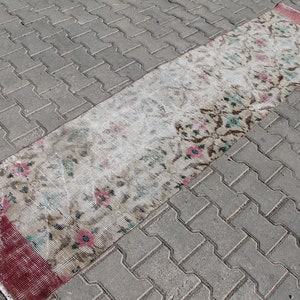 Turkish Rug Runner, 2.0 x 8.8 ft Rug, Wool Rug, Hallway Runner, Farmhouse Rug, Old Rug, Vintage Oushak Rug, Boho Rug, Tribal Floor Rug