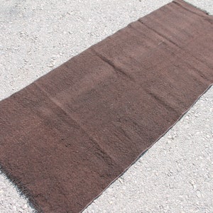 Dark Brown Runner, 2.5 x 6.2 ft Rug, Turkish Kilim Rug, Handmade Rug, Hallway Runner, Stairway Runner, Wool Runner, Bohemian Runner Rug