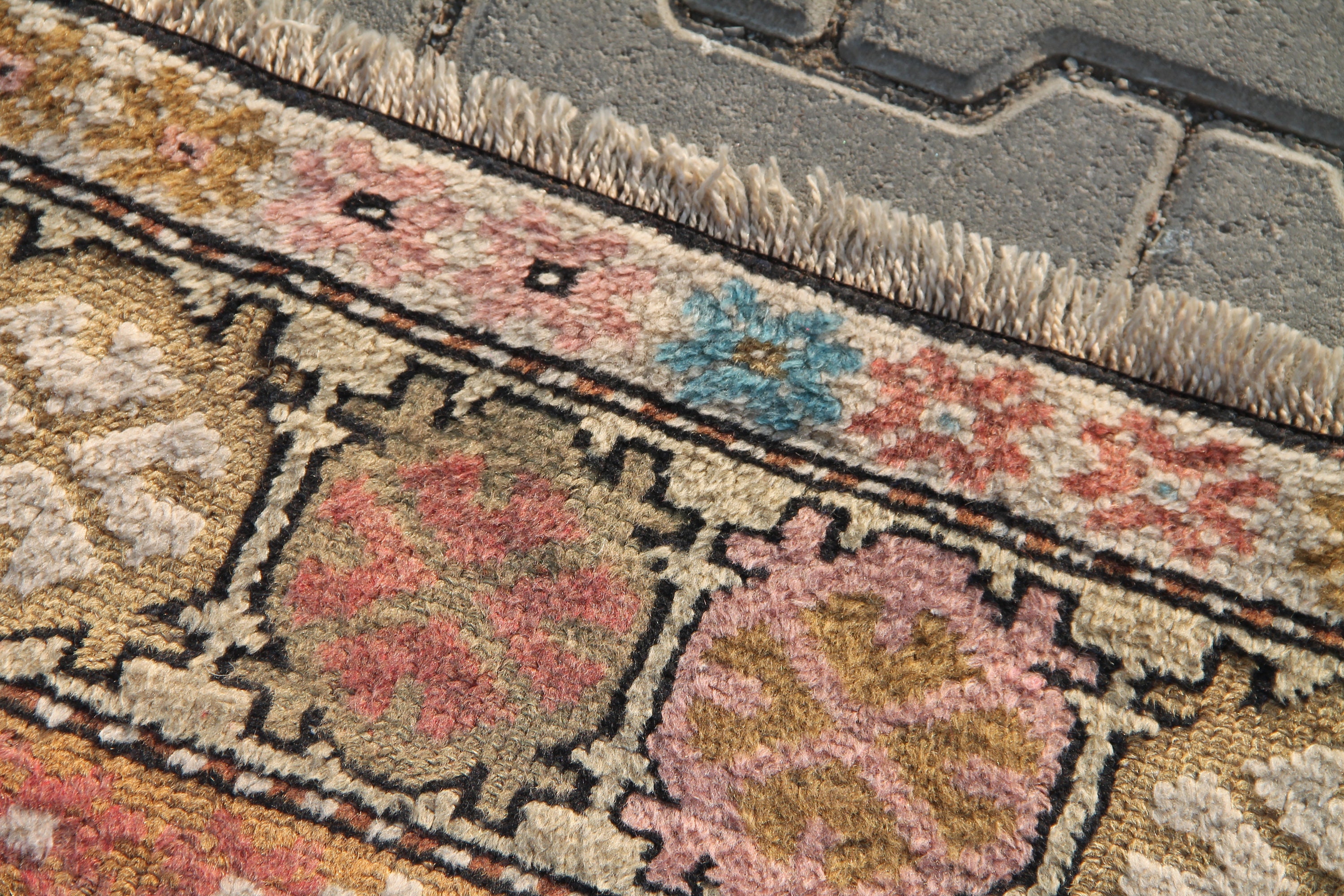 Brown And Pink Rug 3.0 x 4.6 ft Rug Wool Rug Vintage Area Etsy