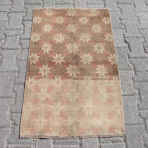 Brown Kilim Rug, 2.1 x 3.6 ft Rug, Vintage Kilim Rug, Handmade Rug, Wool Old Kilim, Small Area Rug, Wool Kilim, Boho Kilim, Bohemian Kilim