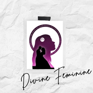 Divine Feminine Silhouette - Digital Art