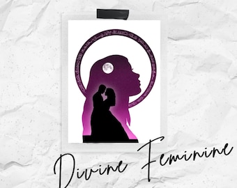 Divine Feminine Silhouette - Digital Art