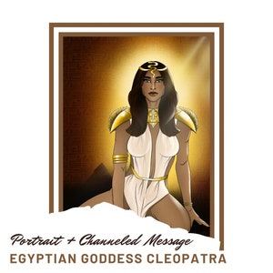 Egyptian Goddess Cleopatra - Digital Portrait and Channeled Message | Digital Art | Printable | Queen Cleopatra