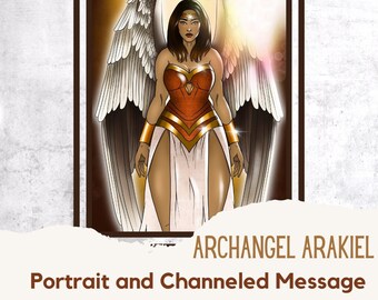 Archangel Arakiel - Angelic Art | Digital Portrait + Channeled Message