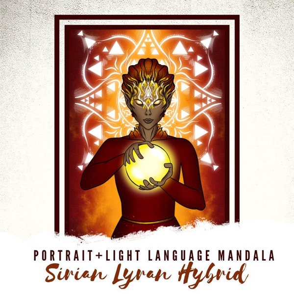 Sirian Lyran Hybrid Portrait + Mandala Activation