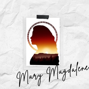 Mary Magdalene Silhouette - Digital Art