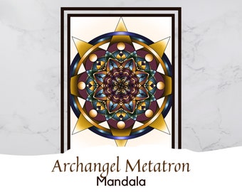 Archangel Metatron Mandala | Frequency Art | Energy Work | Printable Art | Instant Download