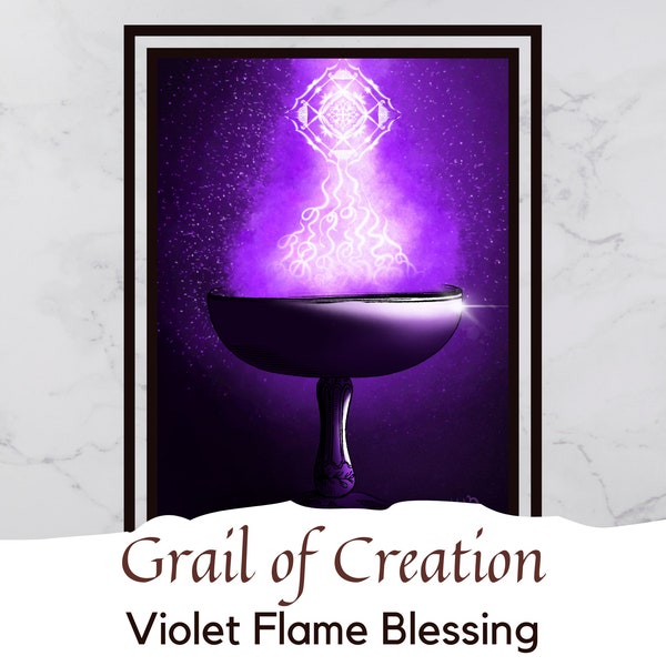 Violet Flame Grail of Creation - Digital Art