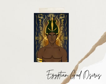 Egyptian God Osiris - Portrait Digital Art with Channeled Message