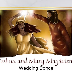 The Wedding Day - Jesus and Mary Magdalene | Portrait with Blessing (Digital Art) | Printable Art | Instant Download | Part 2