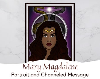 Mary Magdalene - Portrait Digital Art with Channeled Message | Maria Madalena Print | Printable Art | Priestess of Isis | Holy Family