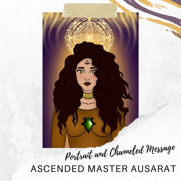 Ascended Master Ausarat, Daughter of the Egyptian Goddess Isis - Digital Portrait with Channeled Message