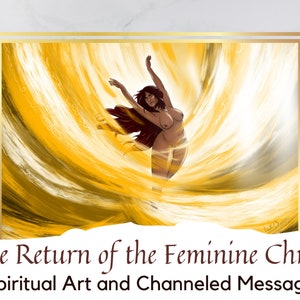 The Return of the Feminine Christ - Mary Magdalene - Portrait Digital Art with Channeled Message | Downloadable Art | Print