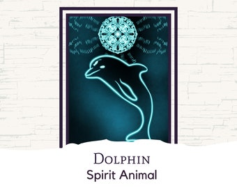 Dolphin Spirit Animal Blessing - Digital Art