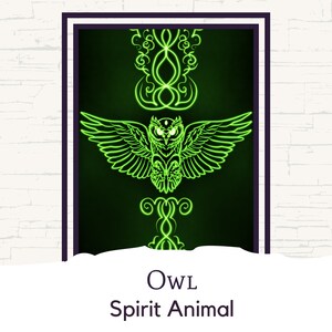 Owl Spirit Animal Blessing - Digital Art