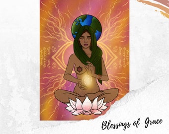 Gaia Blessings of Grace - Digital Art