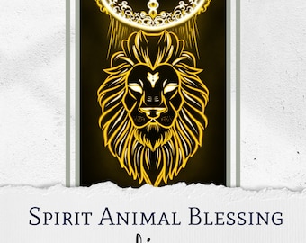 Lion Spirit Animal Blessing - Digital Art