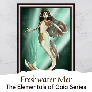 Freshwater Mer | Elementals of Gaia Series | Instant Download | Channeled Message | Connect with the Elementals | Digital Art