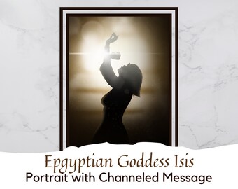 Digital Portrait with Channeled Message from Goddess Isis | Dancing in the Pyramids | Immediate Download | Connect with Goddess Isis