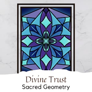 Divine Trust - Sacred Geometry | Frequency Art | Energy Work | Printable Art | Instant Download | Mandala of Trust
