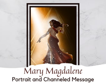 Mary Magdalene - Portrait Digital Art with Channeled Message | The Darkness and The Light | Printable Art | Priestess of Isis | Holy Family
