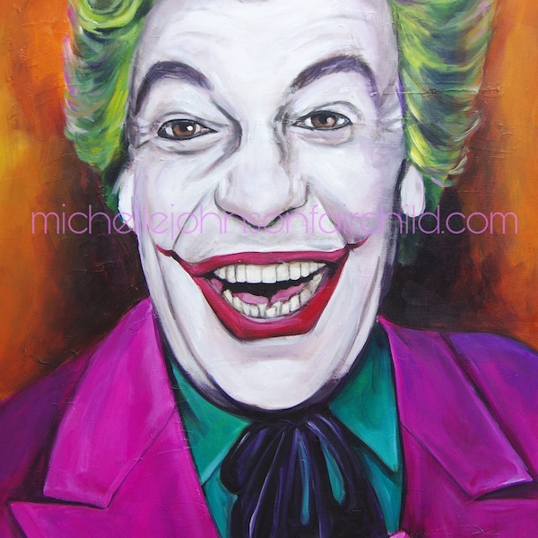 Cesar Romero Joker 11"x14" artist signed Fine Art Print Batman Clown Villain Bruce Wayne Gotham City Batman '66