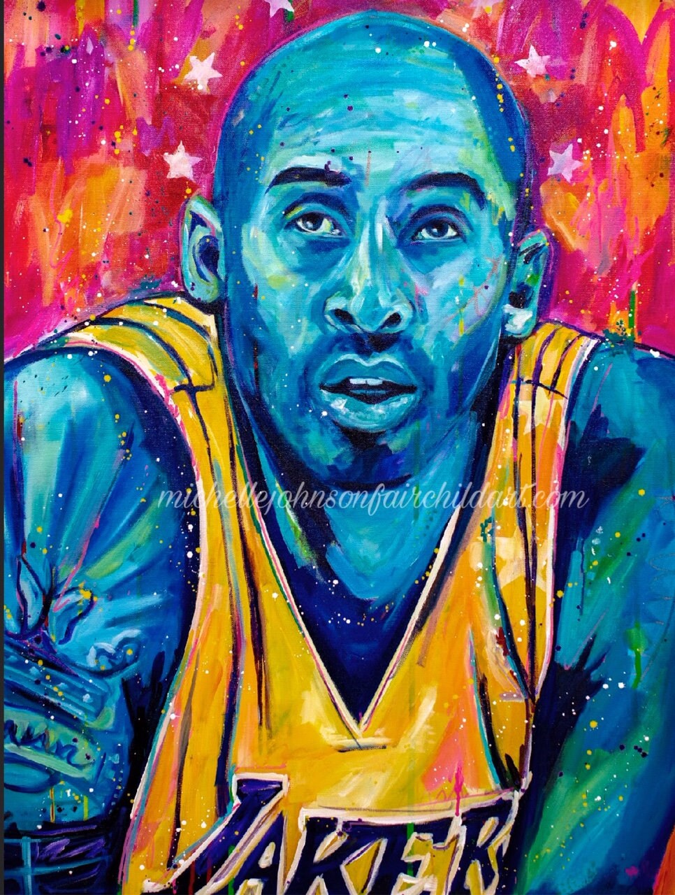 Kobe Bryant Art Print: Signed NBA Lakers Portrait (11”x14”) - Etsy