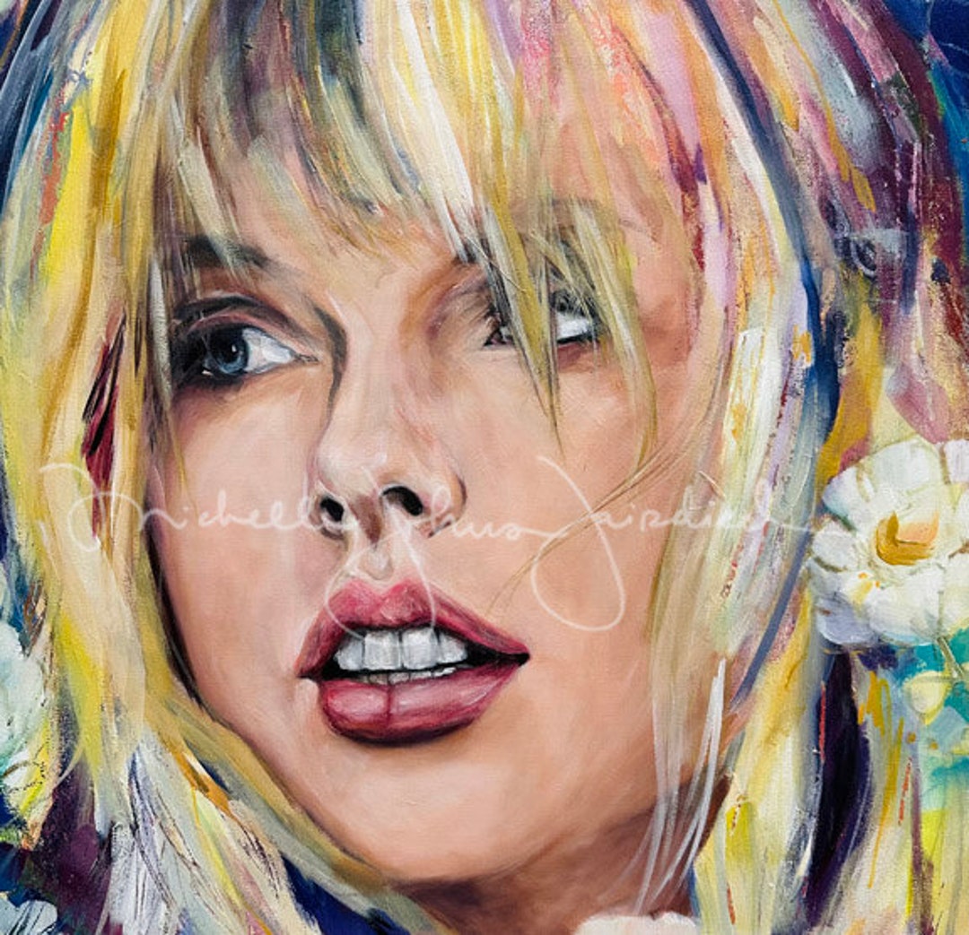 Taylor Swift 8”x8” Artist Signed Canvas Fine Art Print Swiftie Fan