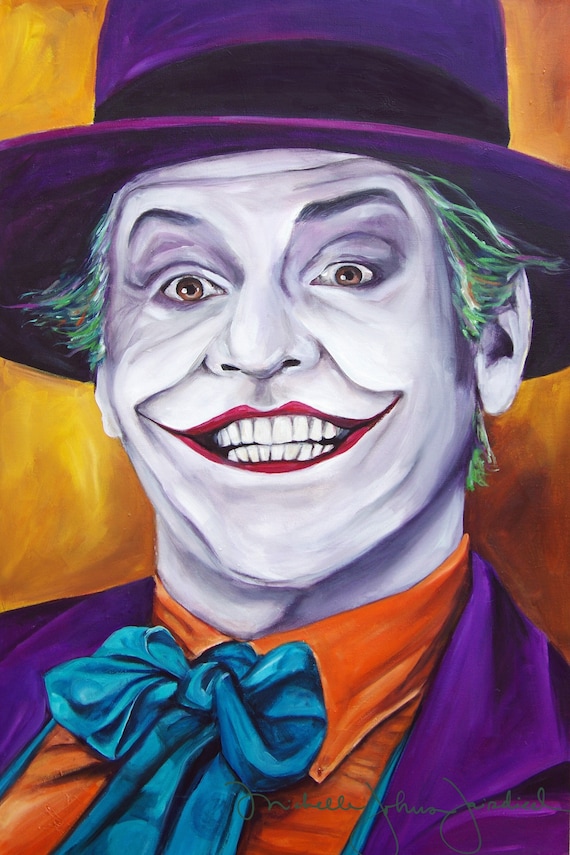 Jack Nicholson Joker 11x14 Artist Signed Fine Art | Etsy