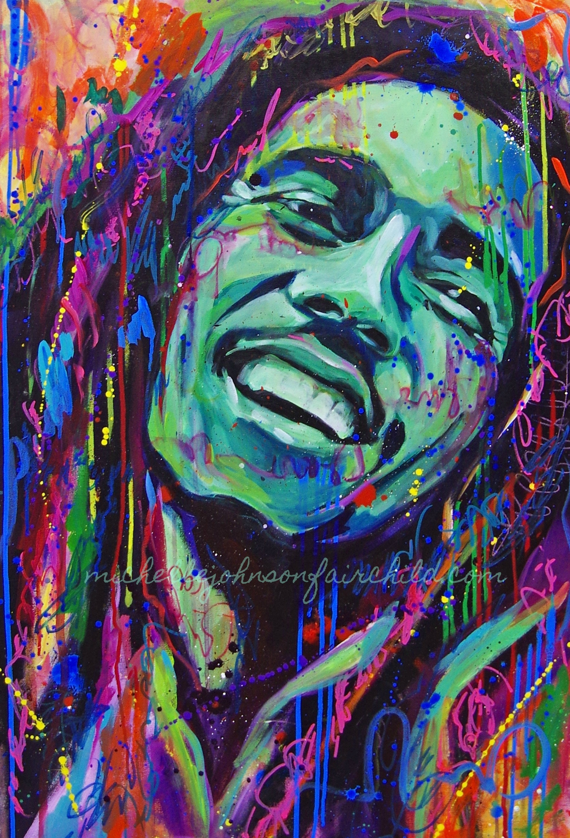 Bob Marley 11”x14” artist signed Fine Art Print or 8”x8