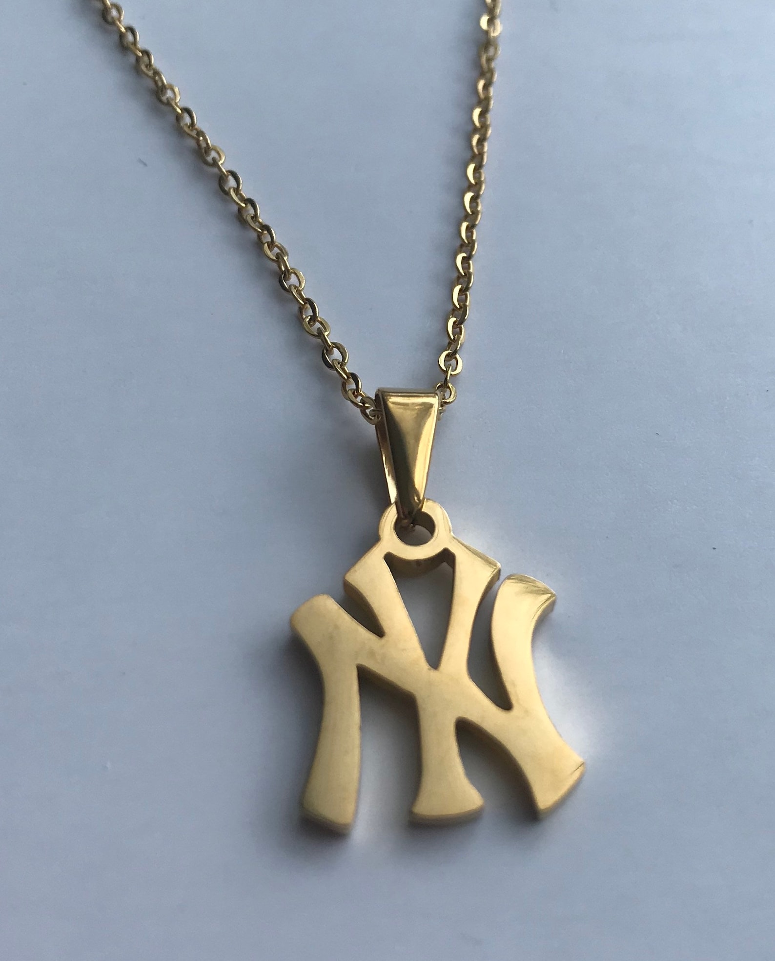New York Yankees Necklace Gift For Him New York City Etsy