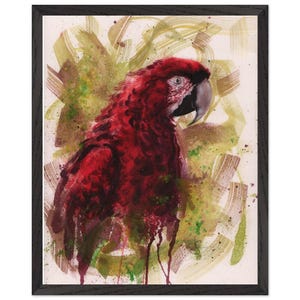 Colorful Parrot-Premium Wooden Framed Poster With Museum-Quality Matte Paper
