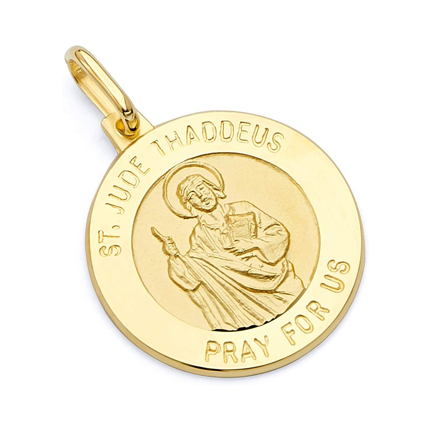 OZZAR 14k REAL Yellow Gold Religious Saint Jude Thaddeus Medal - Etsy UK