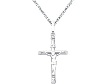 14K White Gold Fancy Cross Round Cut Cubic Zirconia CZ Charm Pendant with 1.2mm Flat Open Wheat Chain Necklace 14K White Gold Fancy Cross Round Cut Cubic Zirconia CZ Charm Pendant with 1.2mm Flat Open Wheat Chain Necklace