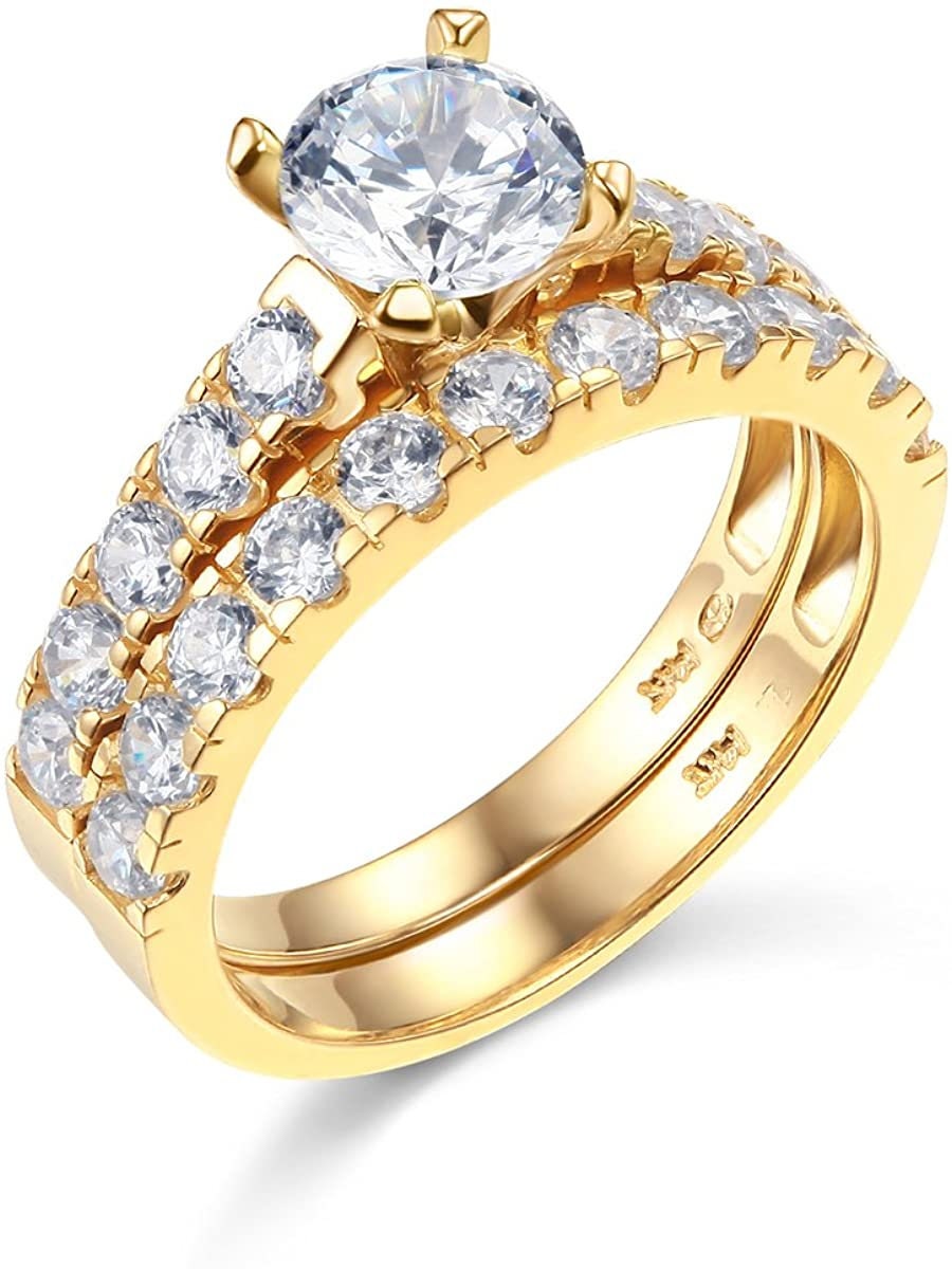 14k Gelb ODER WeißGold Massiver Ehering verlobungsring und | Etsy