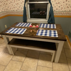 Table With Benches PLANS-Cut list Included!