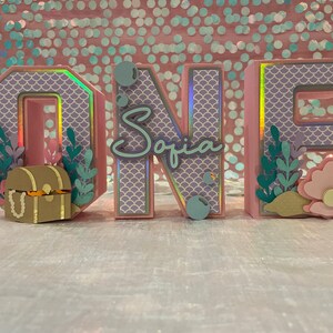 Mermaid Birthday Decoration | Mermaid 3D Letter | Mermaid Birthday Deco | Mermaid  Smash Cake | Under The Sea Party decoration