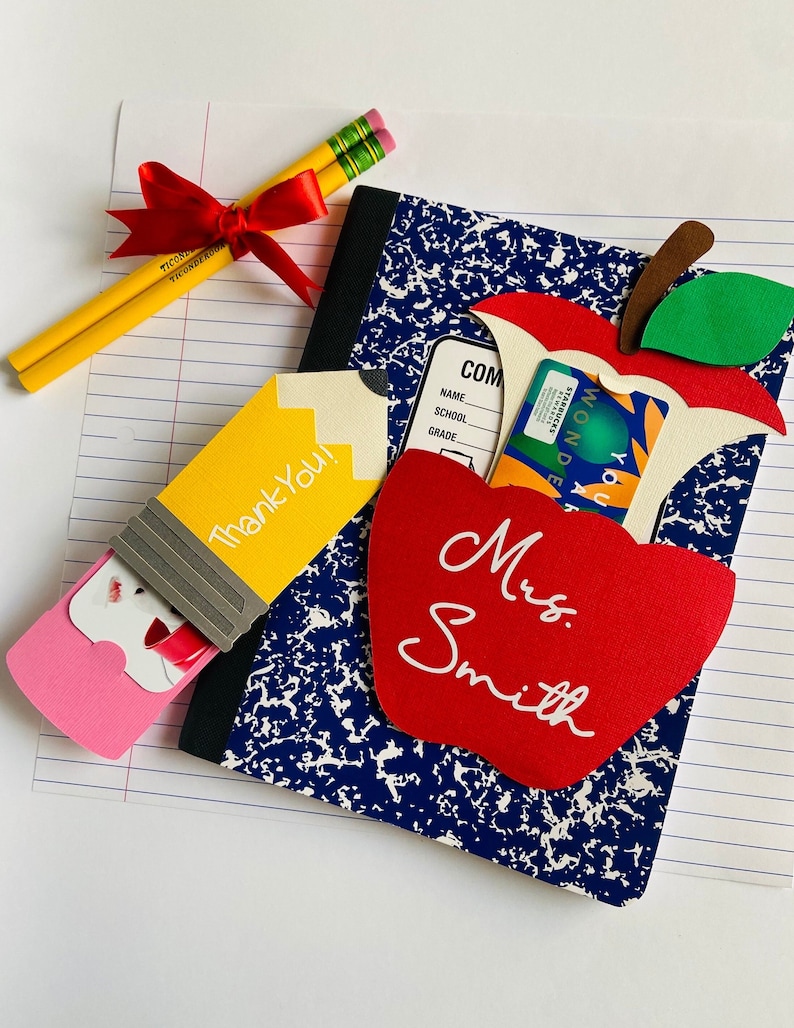 Teacher Gift Card Holder Teacher Gift Teacher Appreciation Week Teacher Gift Under 10 Teacher Gift ideas Apple Gift Card Holder image 1