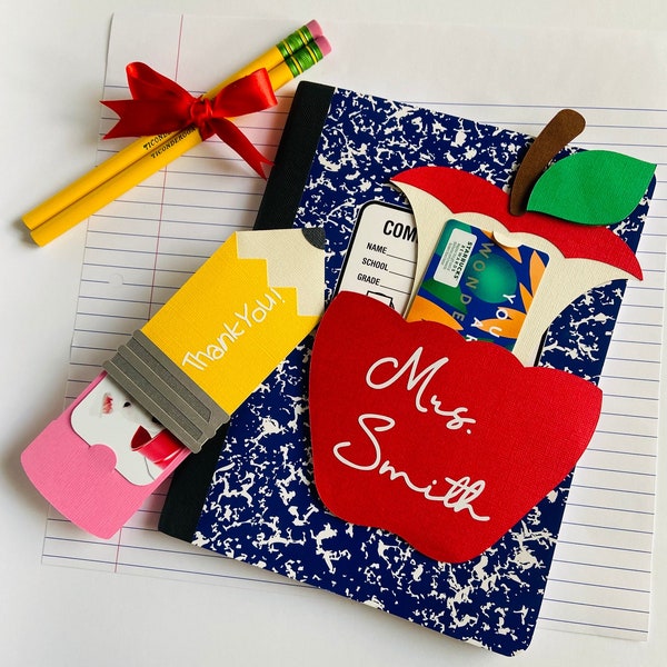 Teacher Gift Card Holder -  Teacher Gift - Teacher Appreciation Week -Teacher Gift Under 10 - Teacher Gift ideas - Teacher Appreciation Gift