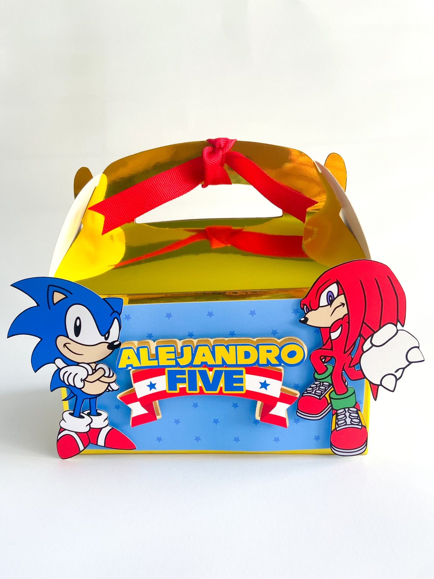 Sonic Party Gable Box Sonic Treat Boxes Sonic Birthday Etsy