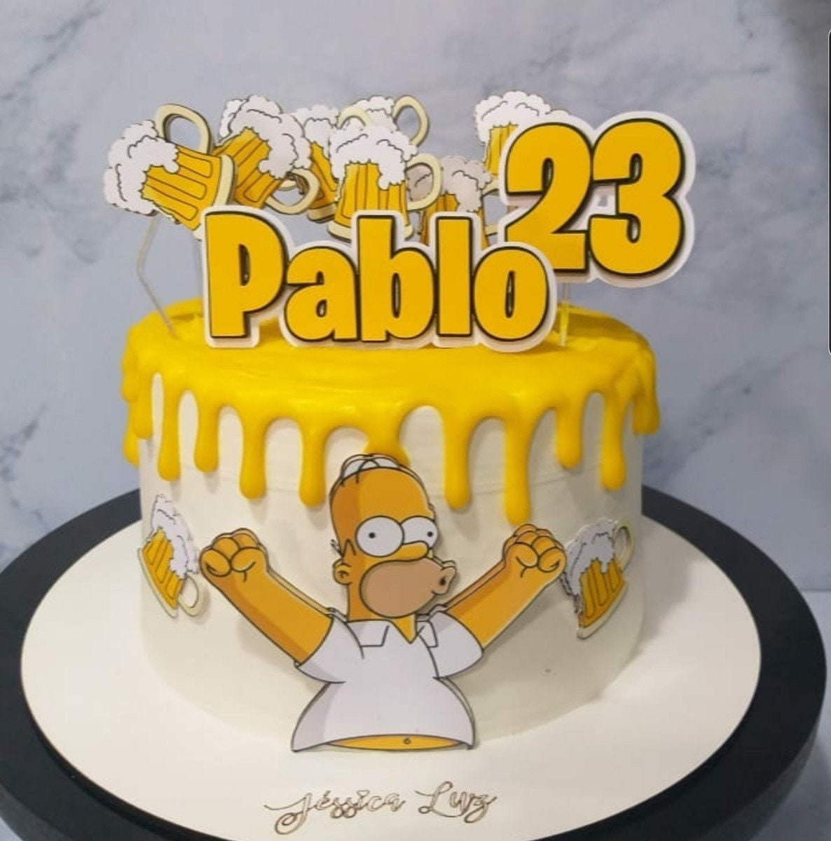 02-printable Simpsons Cake Topper Personalized Simpsons - Etsy