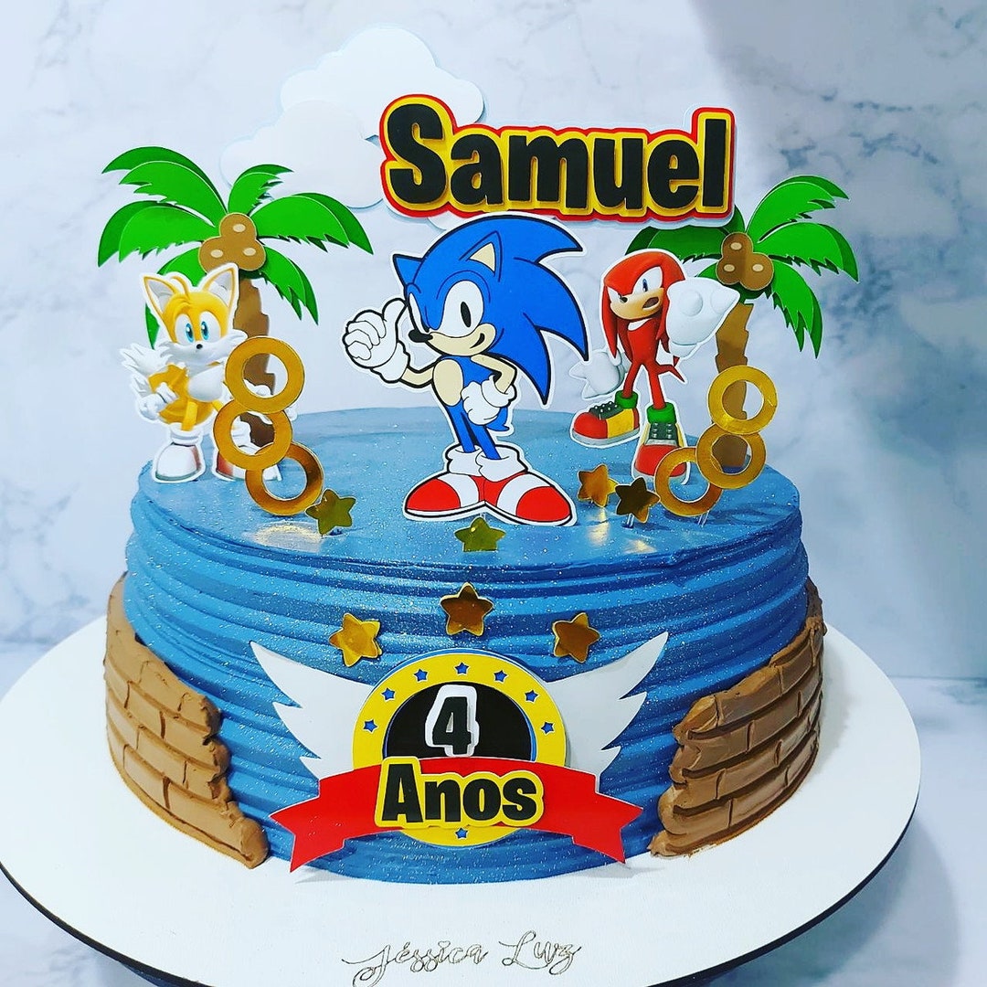 05-printable Sonic Cake Topper Personalized Sonic - Etsy