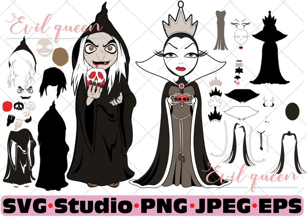 Evil Queen SVG, Evil Queen With Clouds SVG, Evil Queen Cut File for ...