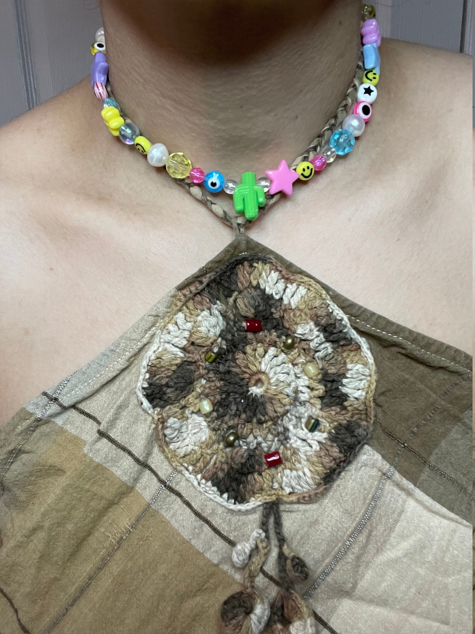 Palm Springs Disco Kitsch Necklace Etsy