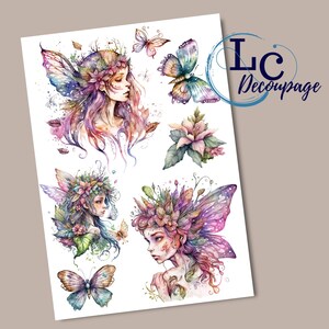 Proyecto DIY con papel de arroz para decoupage, papel de arroz impreso para decoupage, material para manualidades para decoración del hogar o arte, papel de arroz para manualidades y técnicas mixtas.