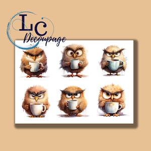 Decoupage Rice Paper, A4 Decoupage Paper, Owl Images, Decorative Image, Decoupage Designs, Paper Crafting, DIY Craft, Gift for Crafting